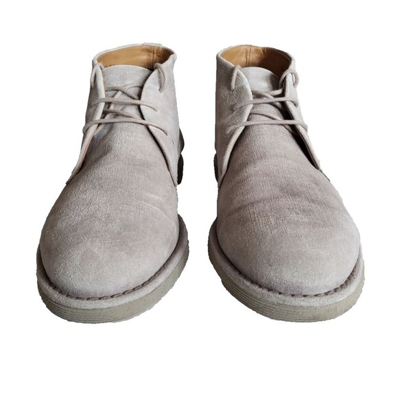 Vince Mens Gray Leather Sueded Chukka Ankle Boots Men's Size 12 M NEW - Picture 3 of 11